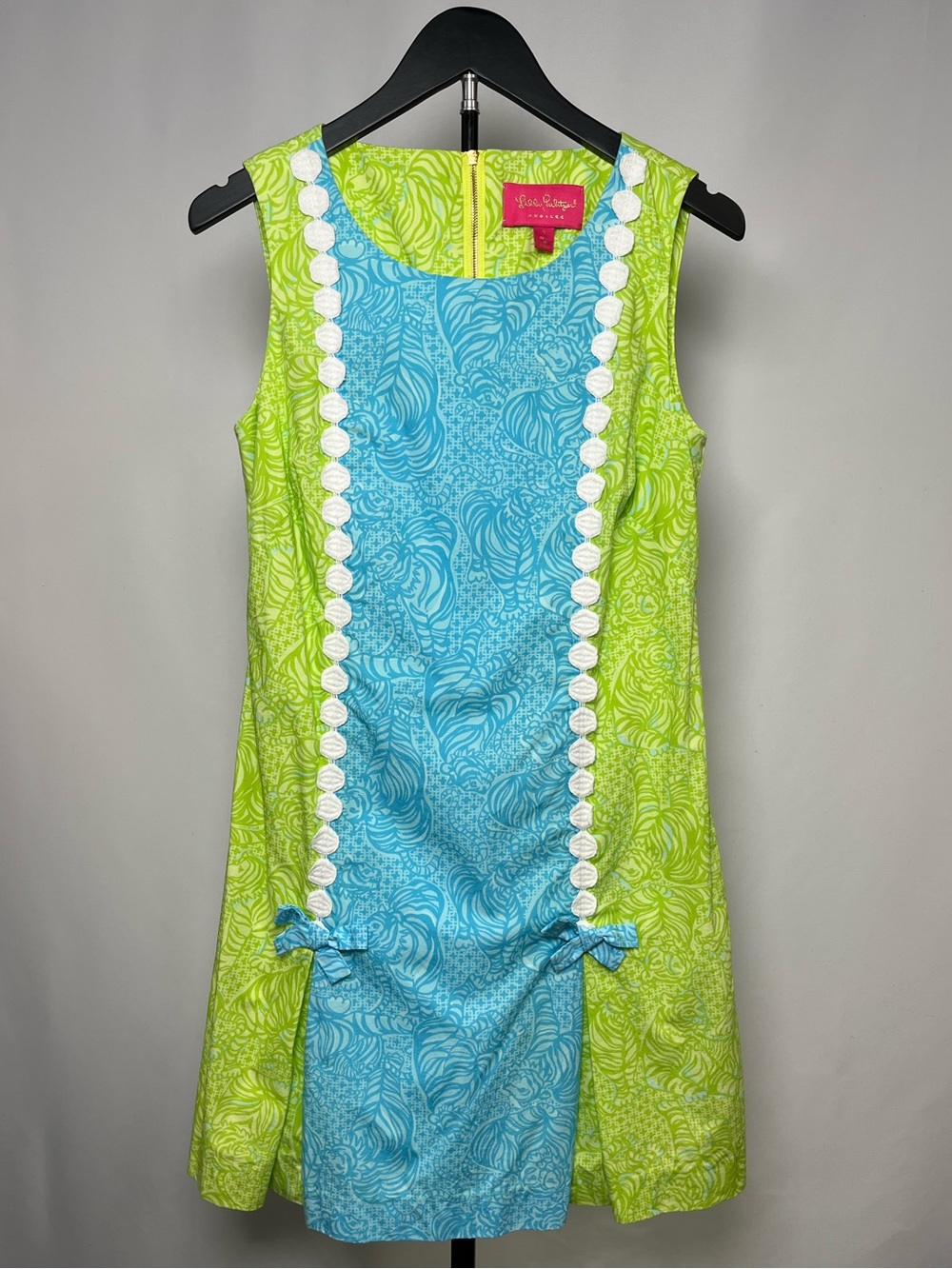 Lilly Pulitzer Blue & Lime Shift Dress